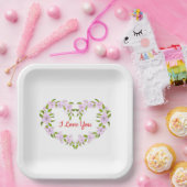 かわいいお花が好きだよ  ペーパープレート (パーティー)