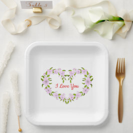 かわいいお花が好きだよ  ペーパープレート