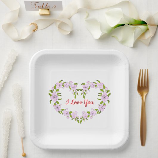 かわいいお花が好きだよ  ペーパープレート (ウェディング)