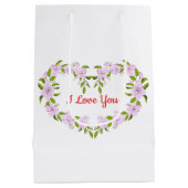 かわいいお花が好きだよ  ミディアムペーパーバッグ (裏面)