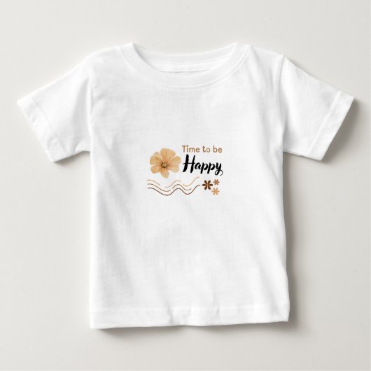 かわいいお花のデザイン ベビーTシャツ (正面)
