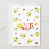 かわいいお花のレモン 誕生日パーティーへの招待状 招待状 (裏面)