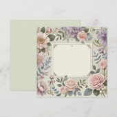 かわいいお花の招待状/お知らせ 招待状 (正面/裏面)