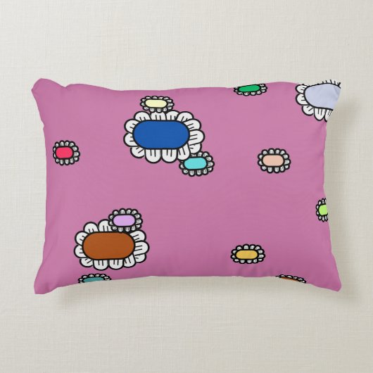 かわいいお花 アクセントクッション (正面)