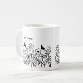 かわいいお花 コーヒーマグカップ (正面左)