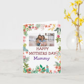 かわいいお花 ママの誕生日 フォト カード (黄色い花)