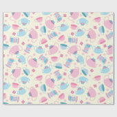 かわいいお茶のパーティー包み ラッピングペーパー (フラット)