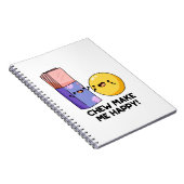 かわいいお菓子のユーモアグッズ  - 楽しいおやつの時間 ノートブック (右側)