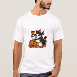 かわいいお菓子泥棒の三毛猫 Tシャツ