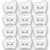 かわいいお風呂スパバス時間リマインダーブジェプランナー シール (正面)