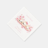 かわいいお饅頭の女の子 ベビーシャワー スタンダードカクテルナプキン (角)
