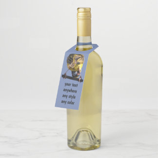 かわいいかいま見ブーイングの小鳥 ボトルネックタグ