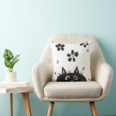 かわいいかいま見ブーイング猫の装飾用クッション クッション (椅子)