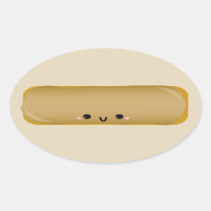 かわいいかえでのバードーナツステッカー 楕円形シール
