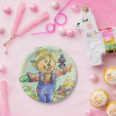 かわいいかかしの紙皿 ペーパープレート (パーティー)