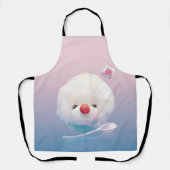 かわいいかき氷の犬 エプロン (正面)