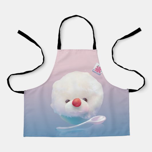 かわいいかき氷の犬 エプロン (正面)