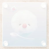 かわいいかき氷の犬 ガラスコースター (裏面)