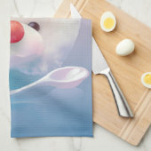 かわいいかき氷の犬 キッチンタオル (四つ折り)