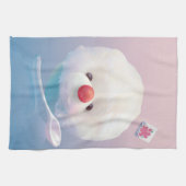 かわいいかき氷の犬 キッチンタオル (横)