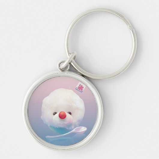 かわいいかき氷の犬 キーホルダー (正面)