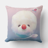 かわいいかき氷の犬 クッション (正面)