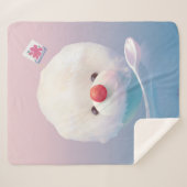 かわいいかき氷の犬 シェルパブランケット (正面(横))