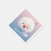 かわいいかき氷の犬 スタンダードカクテルナプキン (角)