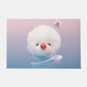 かわいいかき氷の犬 ドアマット (正面)