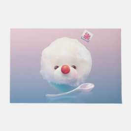 かわいいかき氷の犬 ドアマット