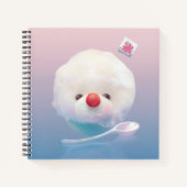かわいいかき氷の犬 ノートブック (正面)