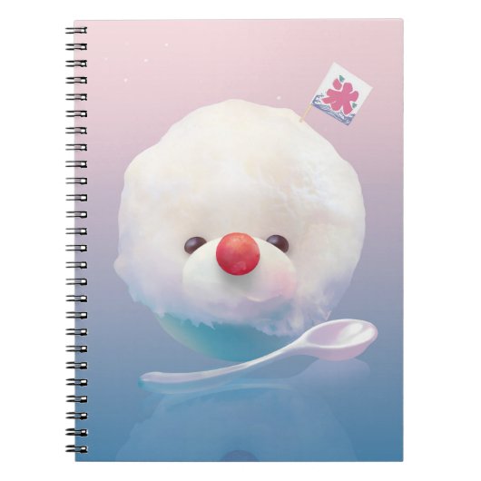 かわいいかき氷の犬 ノートブック (正面)