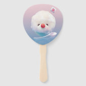 かわいいかき氷の犬 ハンドファン (正面)