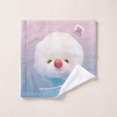 かわいいかき氷の犬 バスタオルセット (ウォッシュタオル)