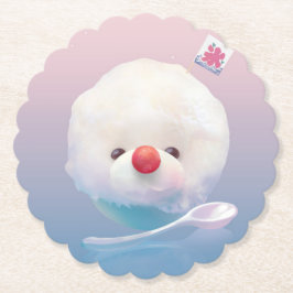 かわいいかき氷の犬 ペーパーコースター