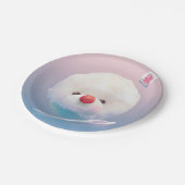 かわいいかき氷の犬 ペーパープレート (アングル)