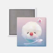 かわいいかき氷の犬 マグネット (正面/裏面)