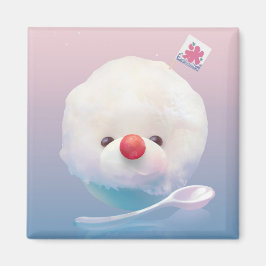 かわいいかき氷の犬 マグネット