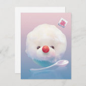 かわいいかき氷の犬 案内ポストカード (正面/裏面)