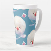 かわいいかき氷犬のパターン カフェラテマグ (右アングル)