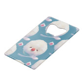 かわいいかき氷犬のパターン クレジットカード栓抜き (正面アングル)