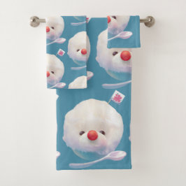 かわいいかき氷犬のパターン バスタオルセット