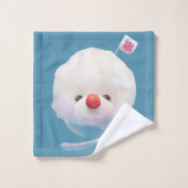 かわいいかき氷犬のパターン バスタオルセット (ウォッシュタオル)