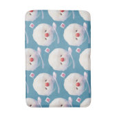 かわいいかき氷犬のパターン バスマット (正面縦)