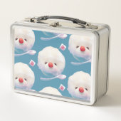 かわいいかき氷犬のパターン メタルランチボックス (正面)