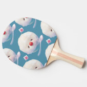 かわいいかき氷犬のパターン 卓球ラケット (横)