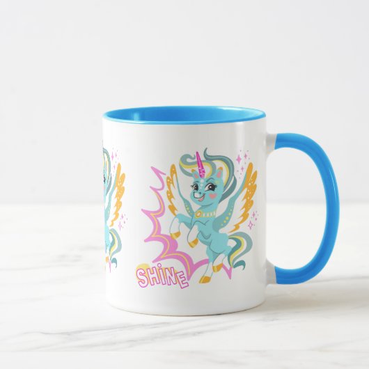 かわいいかつ力強いユニコーン マグカップ (右)