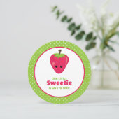 かわいいかわいいいちごのベビーシャワー 招待状 (スタンド正面)