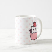 かわいいかわいいいちご猫カップケーキアニメ コーヒーマグカップ (正面右)