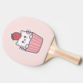 かわいいかわいいいちご猫カップケーキアニメ 卓球ラケット (横)